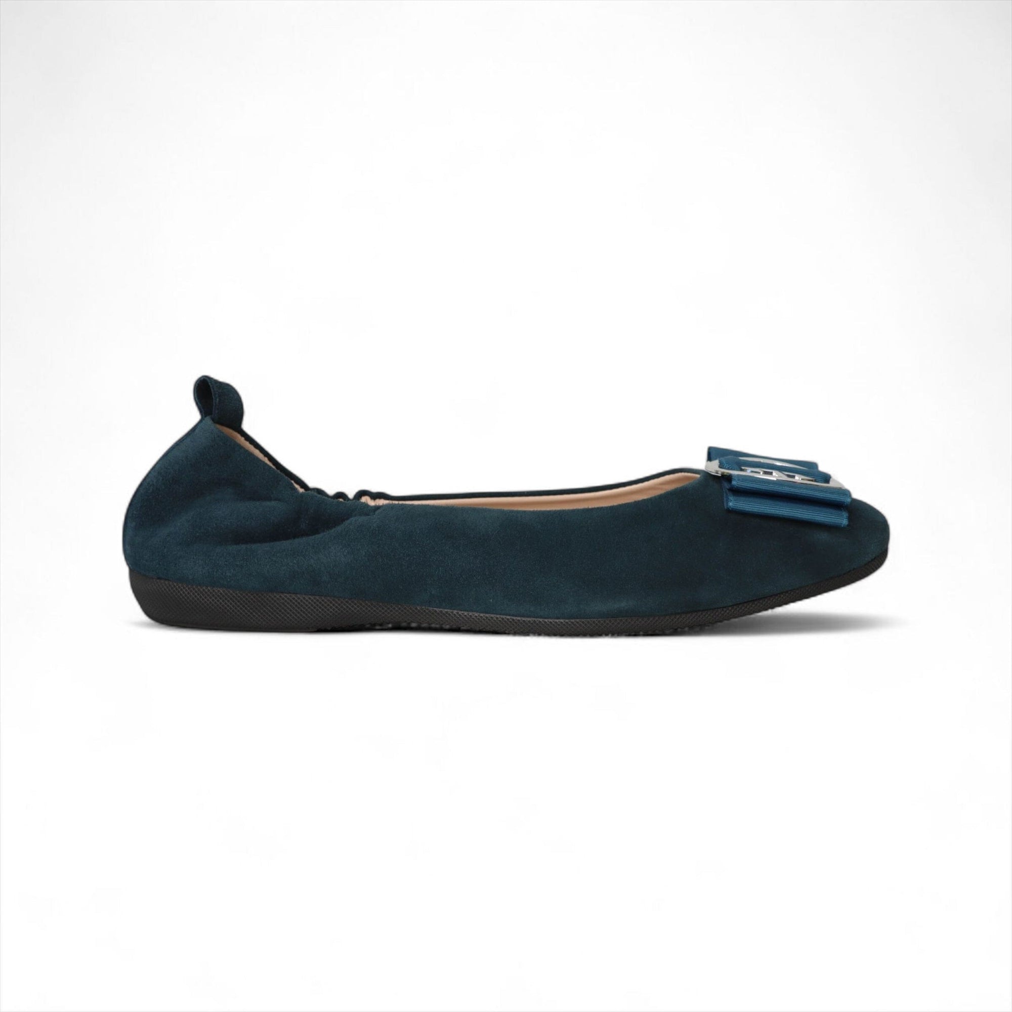 010-1 LA BALLERINA CAMBIO SOFT VELOURSLEDER PETROL - La Ballerina