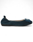 010-1 LA BALLERINA CAMBIO SOFT VELOURSLEDER PETROL - La Ballerina