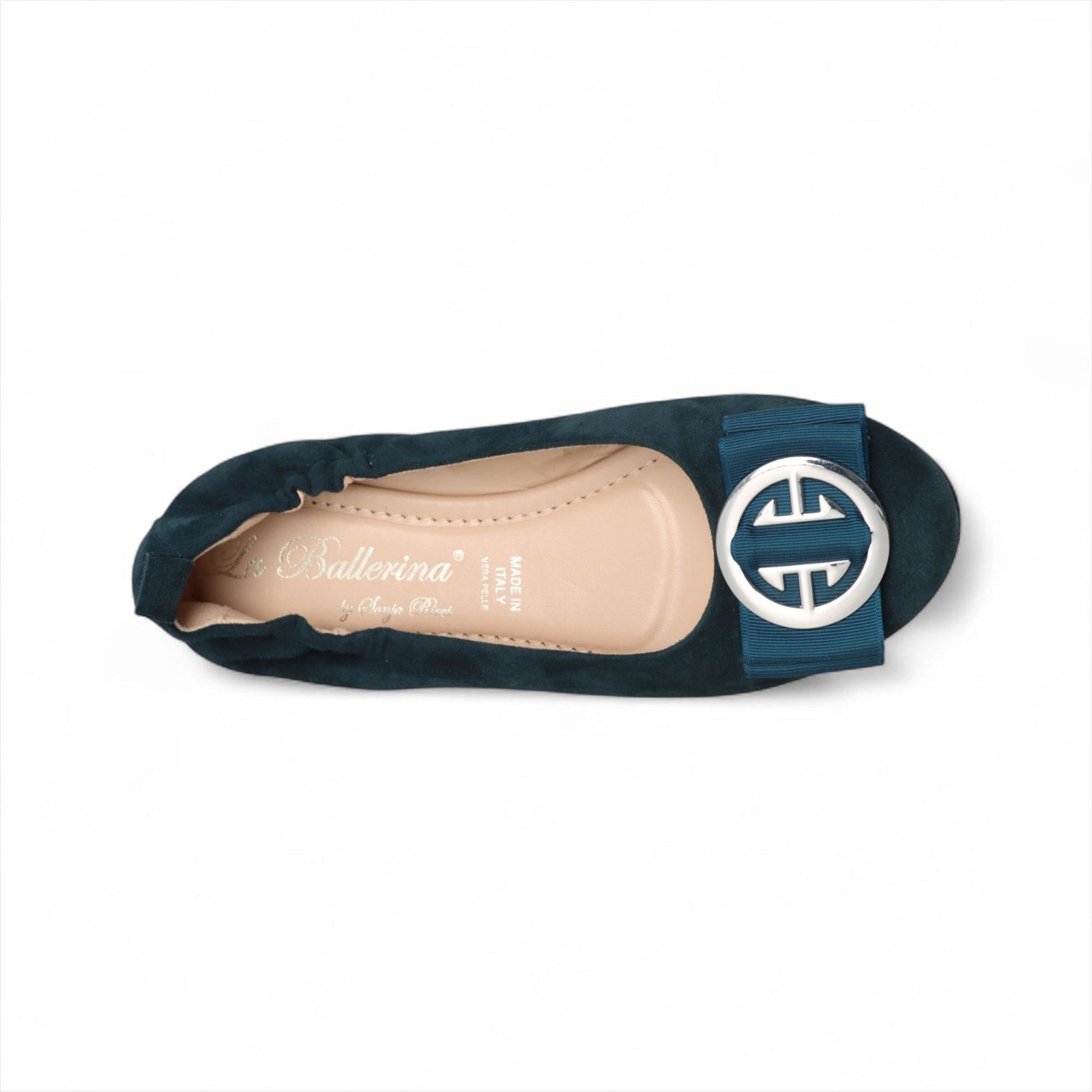 010-1 LA BALLERINA CAMBIO SOFT VELOURSLEDER PETROL - La Ballerina