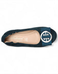 010-1 LA BALLERINA CAMBIO SOFT VELOURSLEDER PETROL - La Ballerina