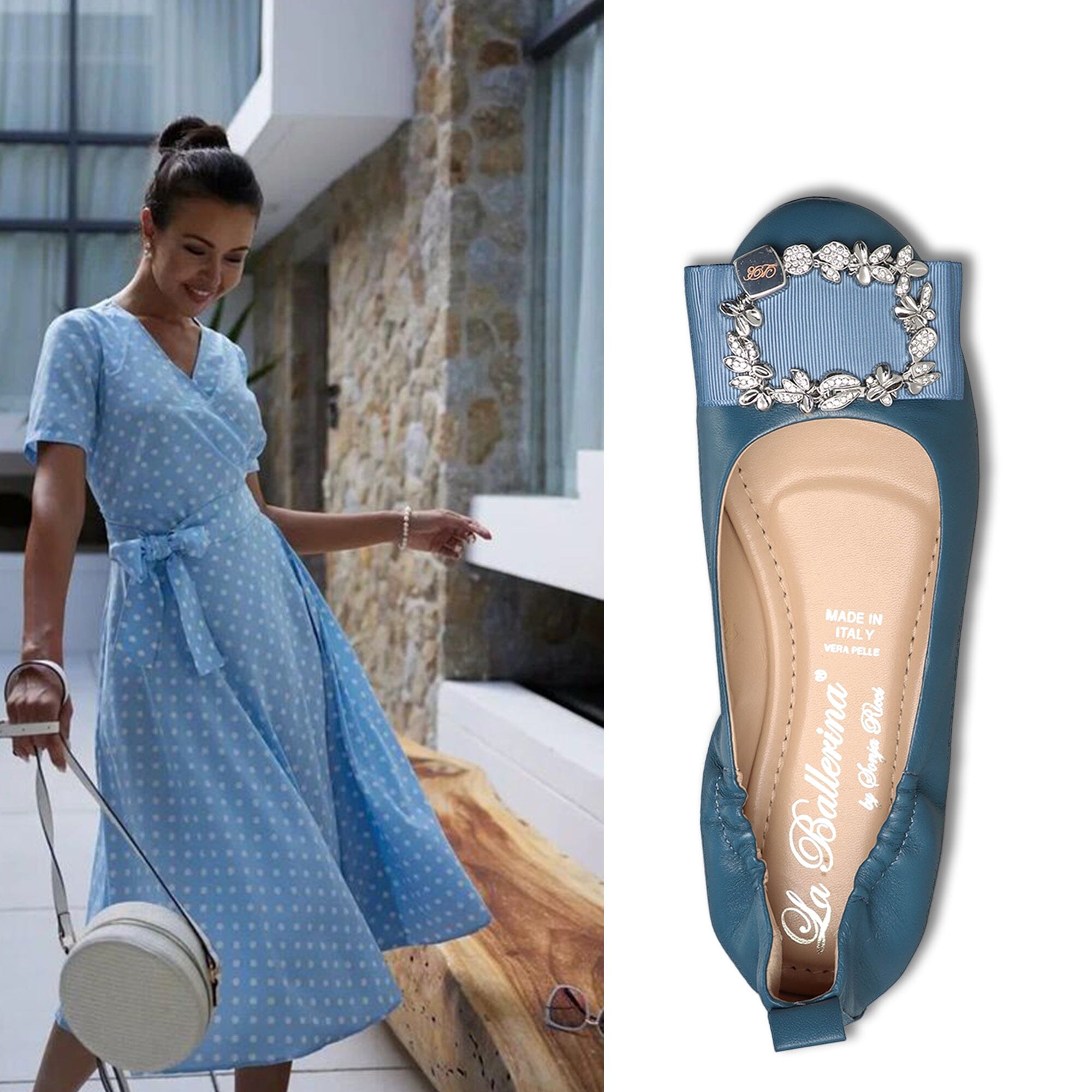 04 LA BALLERINA CAMBIO SOFT NAPPALEDER BLAU - La Ballerina
