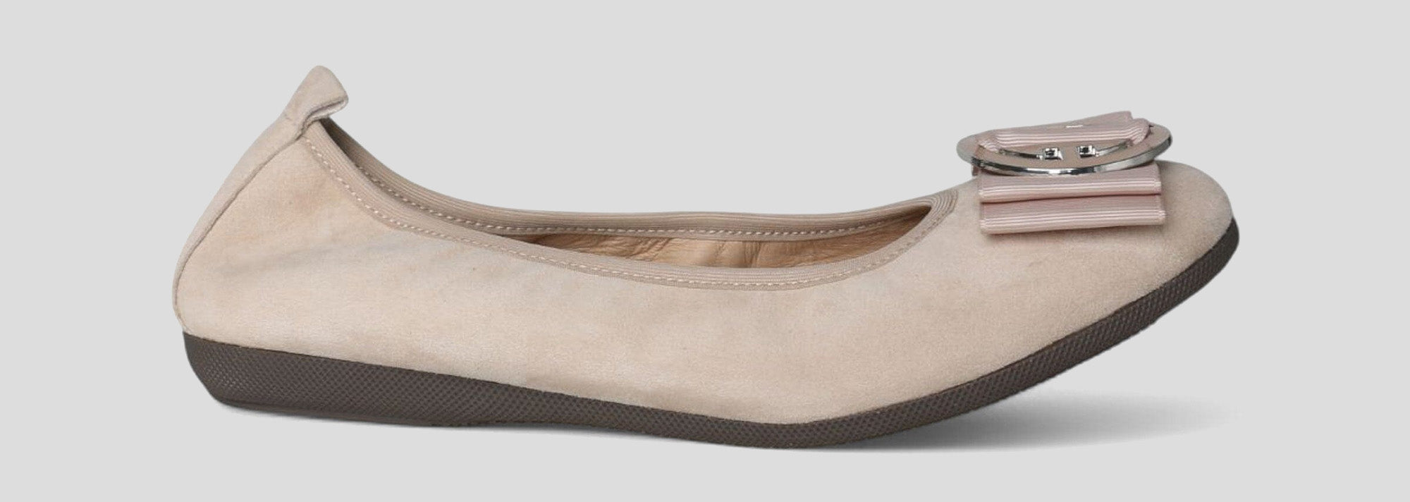S26 💕 LA BALLERINA CAMBIO CAMOSCIO BEIGE