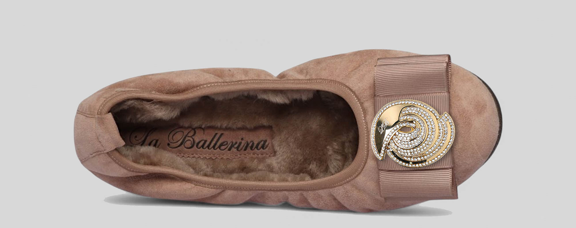 05W💕La Ballerina CAMBIO Warmgefüttert Veloursleder taupe - La Ballerina