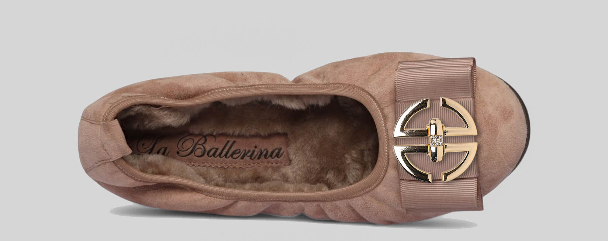 05W💕La Ballerina CAMBIO Warmgefüttert Veloursleder taupe - La Ballerina