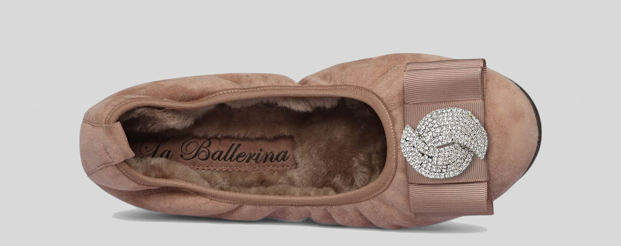 05W💕La Ballerina CAMBIO Warmgefüttert Veloursleder taupe - La Ballerina
