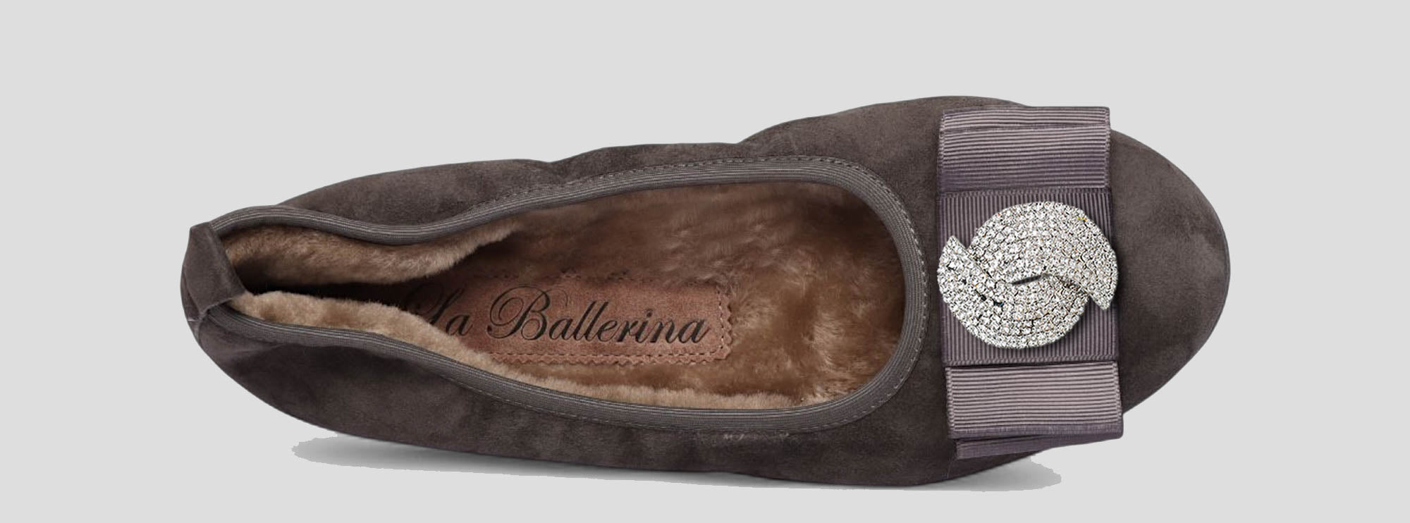 12W💕La Ballerina CAMBIO Warmgefüttert Veloursleder grau - La Ballerina
