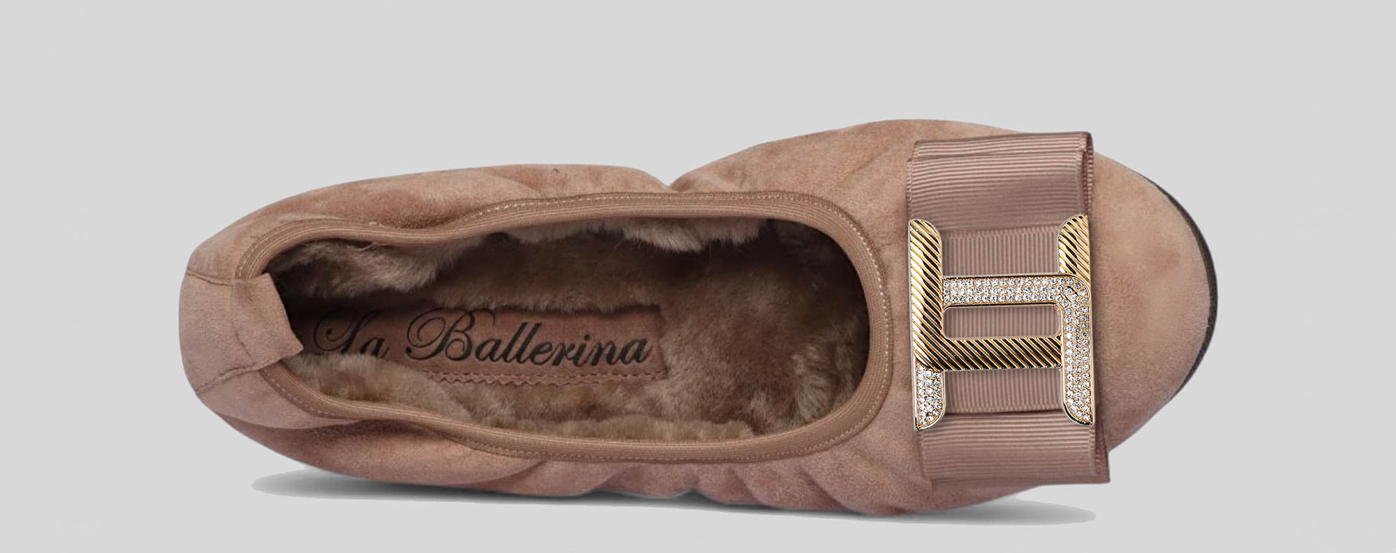 05W💕La Ballerina CAMBIO Warmgefüttert Veloursleder taupe - La Ballerina