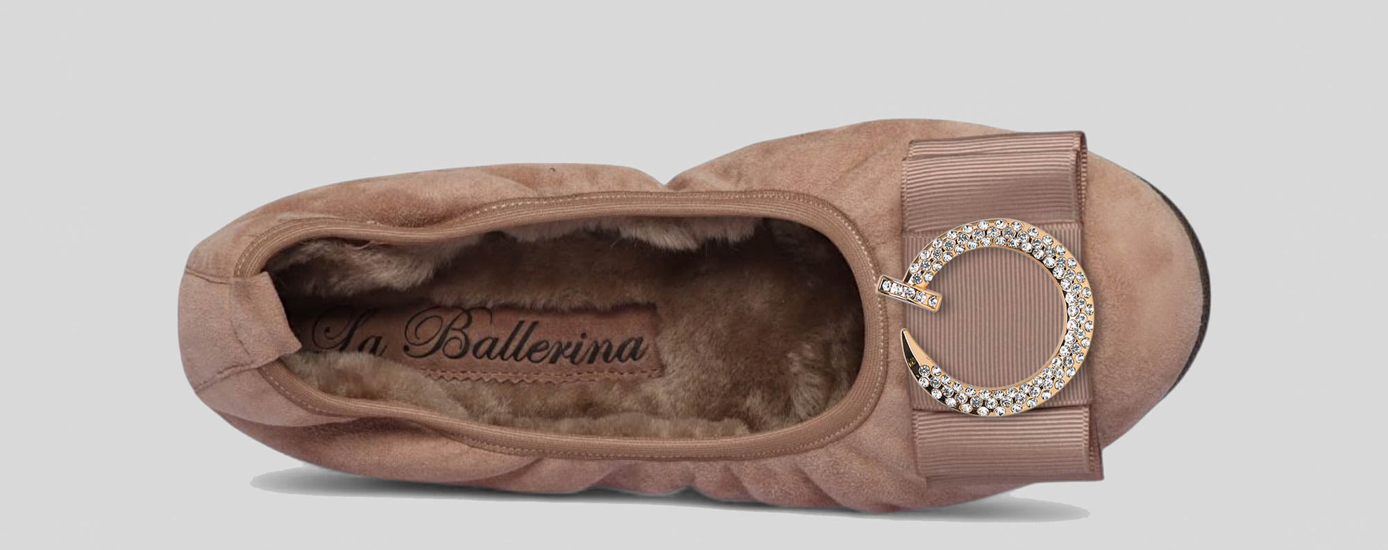 05W💕La Ballerina CAMBIO Warmgefüttert Veloursleder taupe - La Ballerina