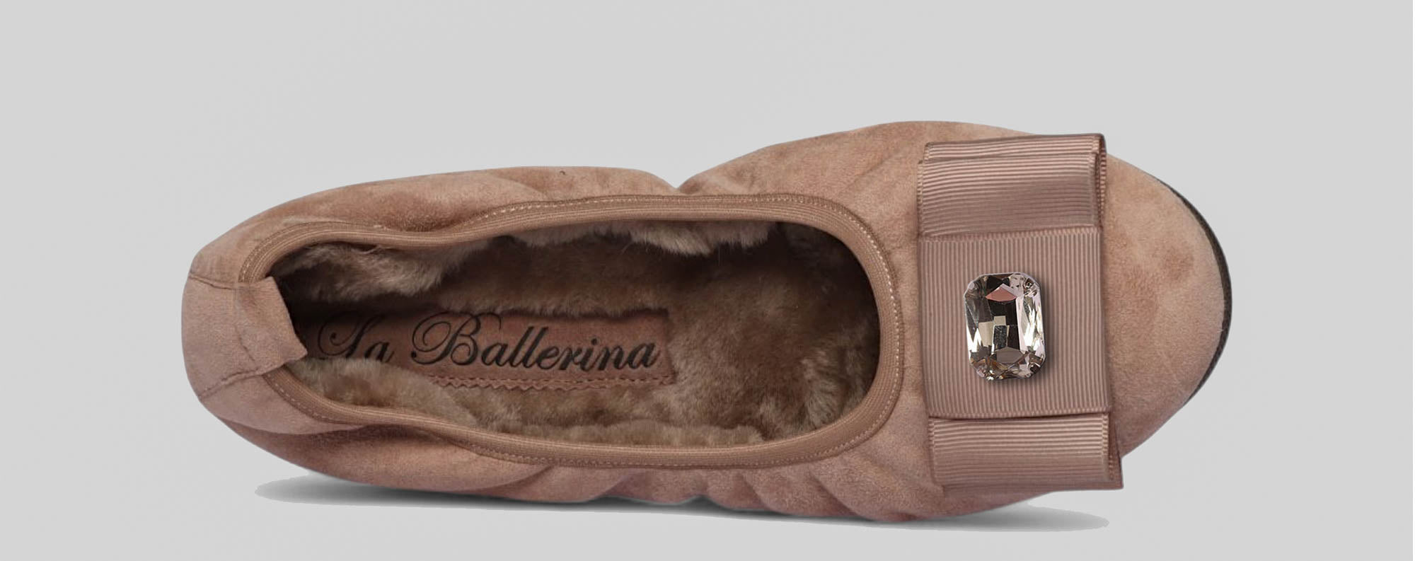 05W💕La Ballerina CAMBIO Warmgefüttert Veloursleder taupe - La Ballerina