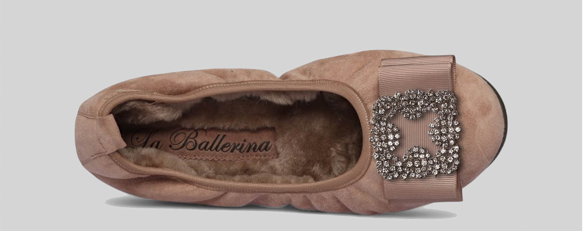05W💕La Ballerina CAMBIO Warmgefüttert Veloursleder taupe - La Ballerina
