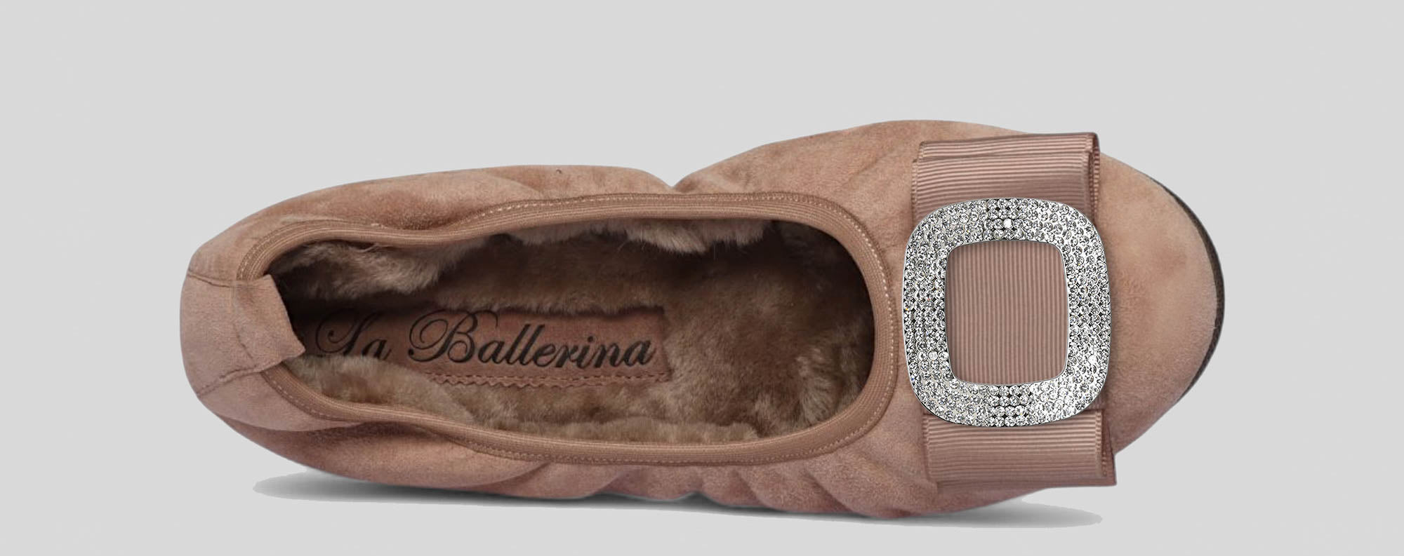 05W💕La Ballerina CAMBIO Warmgefüttert Veloursleder taupe - La Ballerina