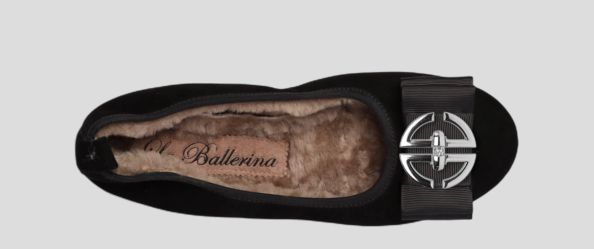 06W💕La Ballerina CAMBIO Warmgefüttert Veloursleder Schwarz - La Ballerina