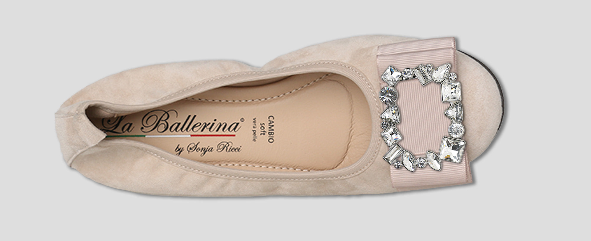 S26 💕 LA BALLERINA CAMBIO CAMOSCIO BEIGE - La Ballerina