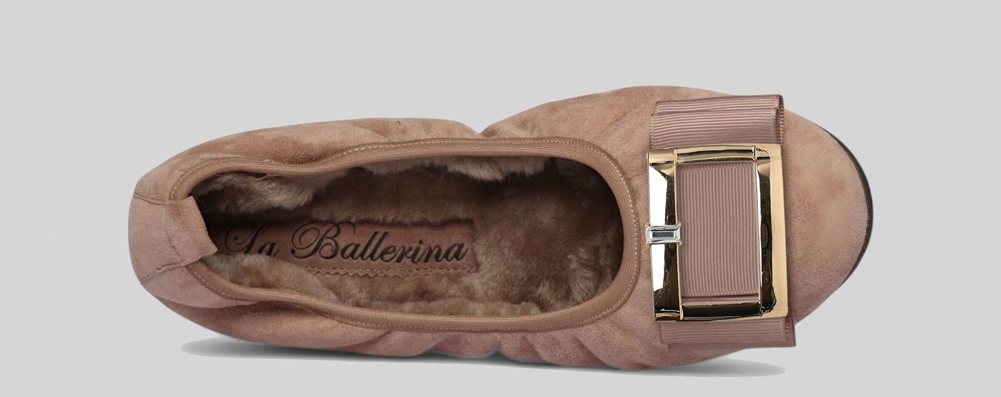 05W💕La Ballerina CAMBIO Warmgefüttert Veloursleder taupe