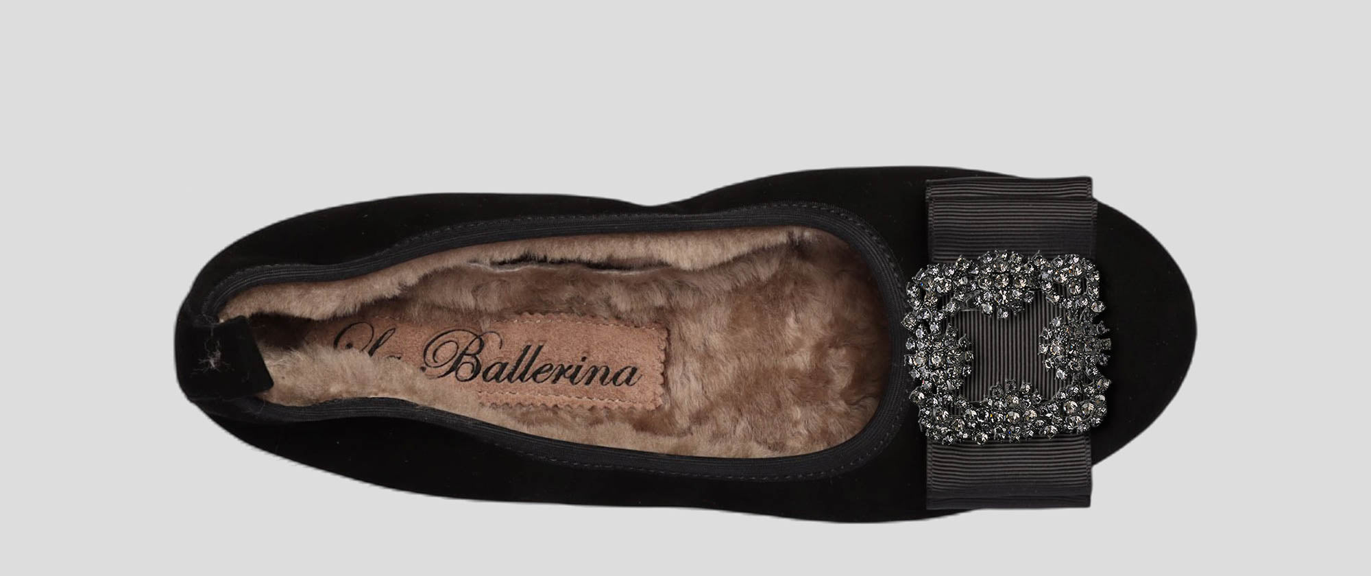 06W💕La Ballerina CAMBIO Warmgefüttert Veloursleder Schwarz