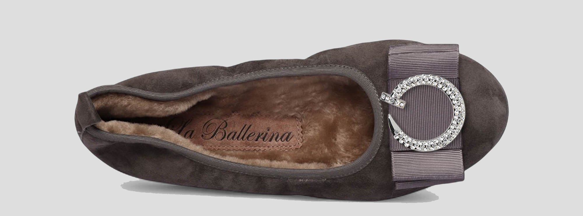 12W💕La Ballerina CAMBIO Warmgefüttert Veloursleder grau - La Ballerina