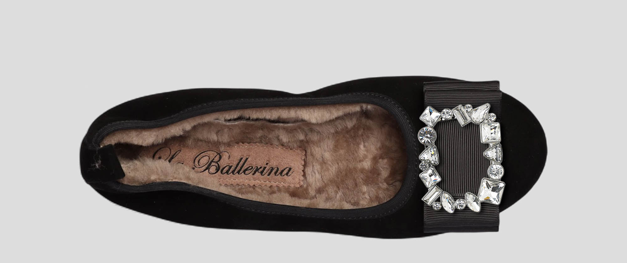 06W💕La Ballerina CAMBIO Warmgefüttert Veloursleder Schwarz