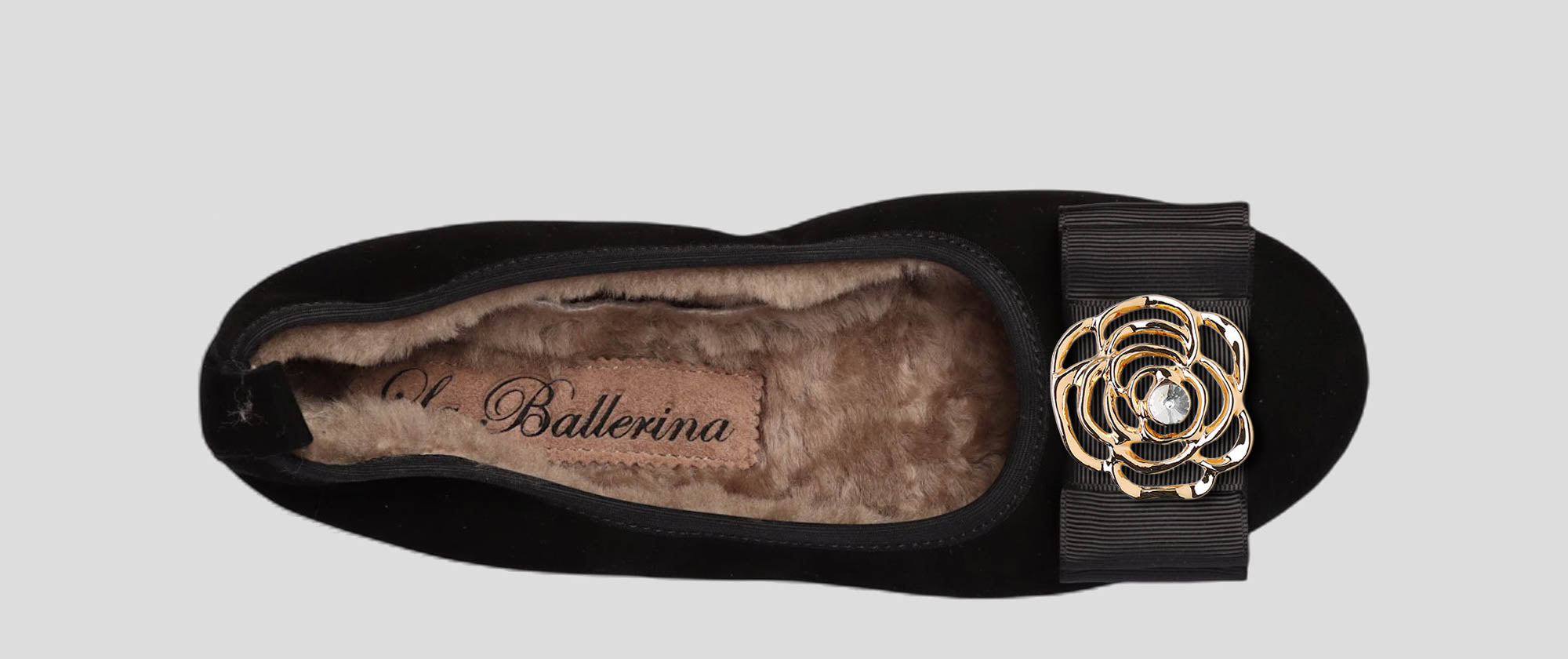 06W💕La Ballerina CAMBIO Warmgefüttert Veloursleder Schwarz