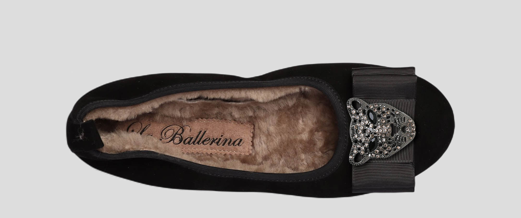 06W💕La Ballerina CAMBIO Warmgefüttert Veloursleder Schwarz