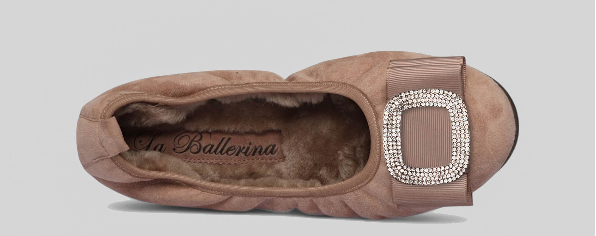05W💕La Ballerina CAMBIO Warmgefüttert Veloursleder taupe - La Ballerina