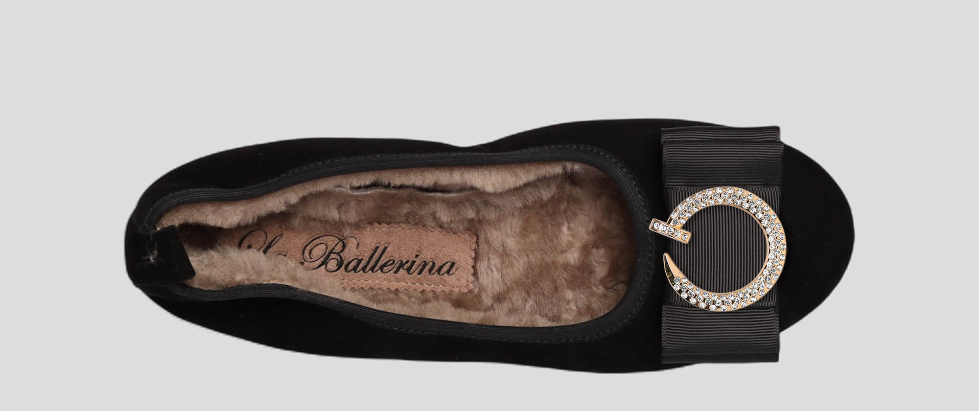 06W💕La Ballerina CAMBIO Warmgefüttert Veloursleder Schwarz