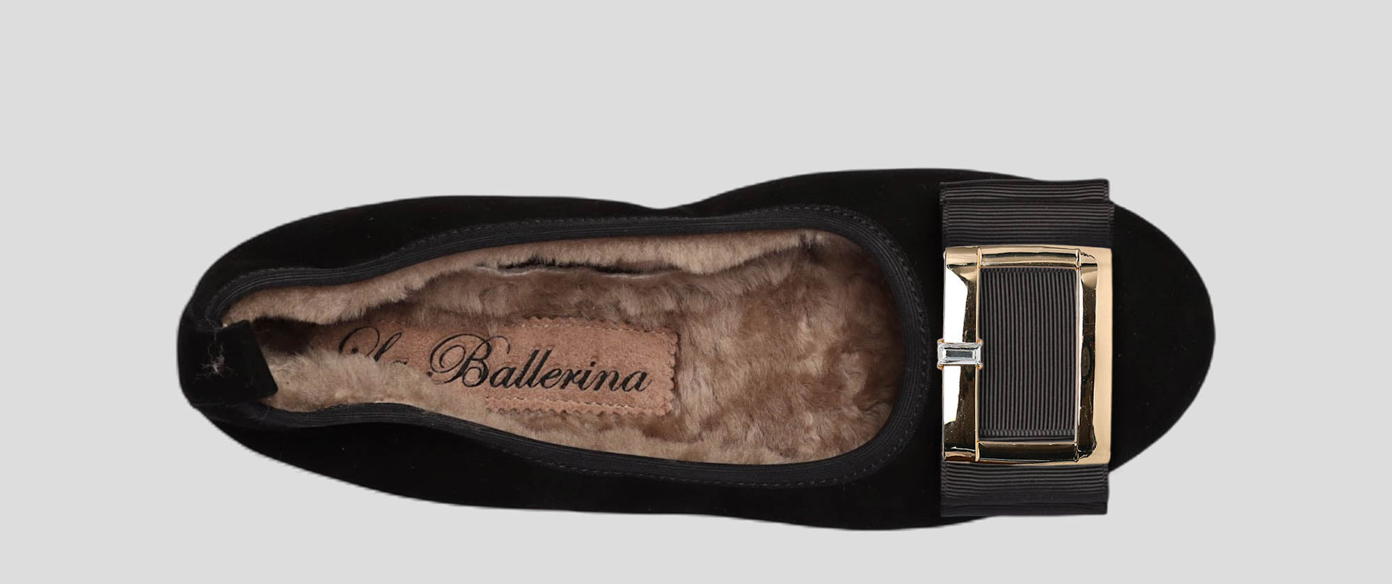 06W💕La Ballerina CAMBIO Warmgefüttert Veloursleder Schwarz