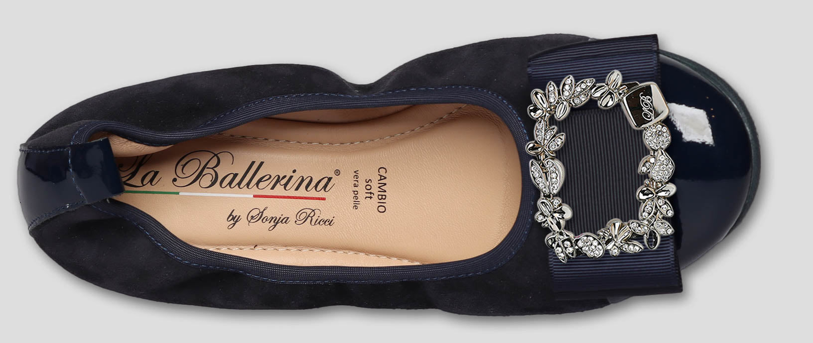 S76 💕La Ballerina cambio blau – elegante Leder-Ballerinas von Sonja Ricci - La Ballerina