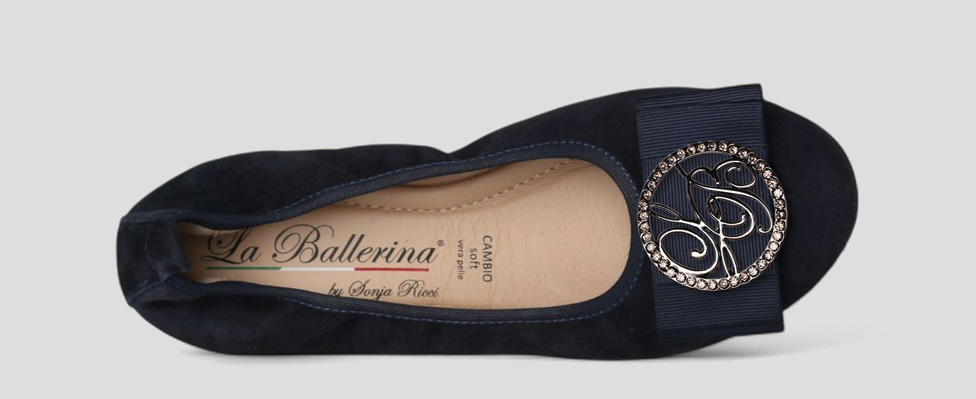 S15 💕 LA BALLERINA CAMBIO BALLERINAS VELOURSLEDER BLAU – ELEGANT & BEQUEM - La Ballerina
