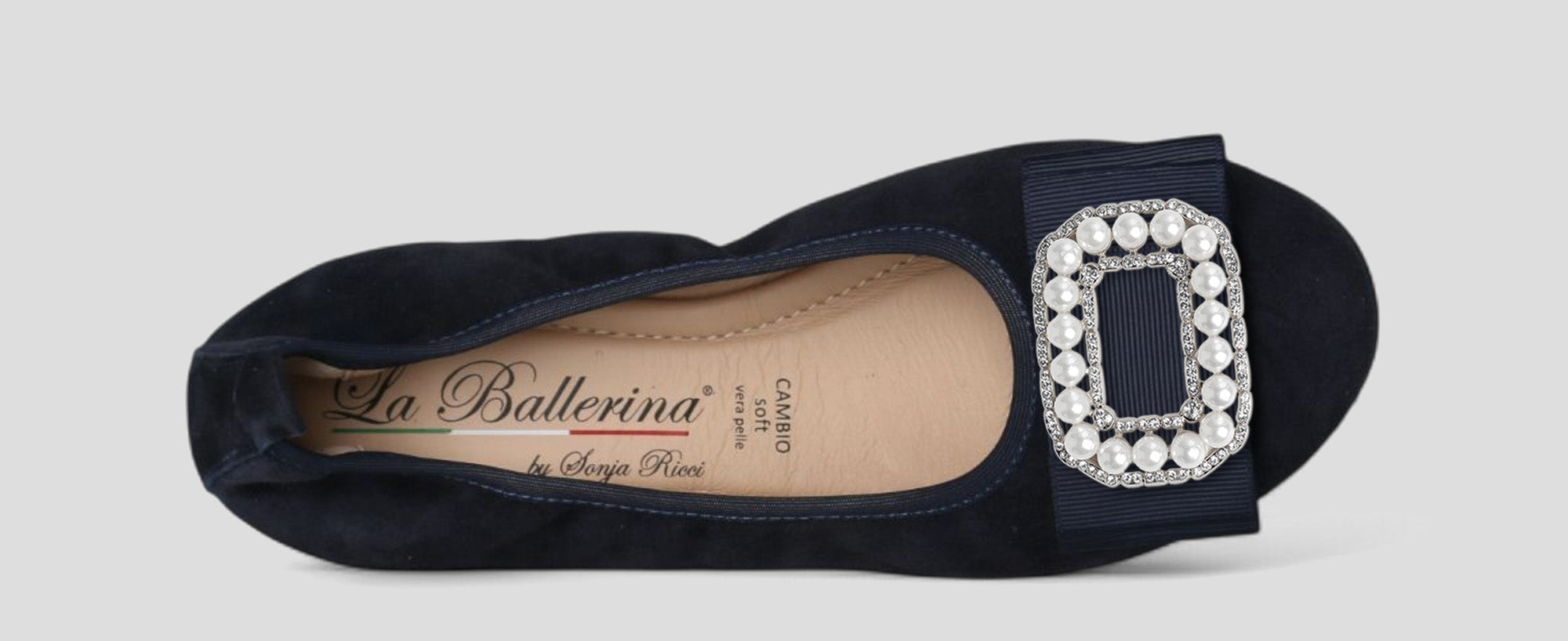 S15 💕 LA BALLERINA CAMBIO BALLERINAS VELOURSLEDER BLAU – ELEGANT & BEQUEM - La Ballerina