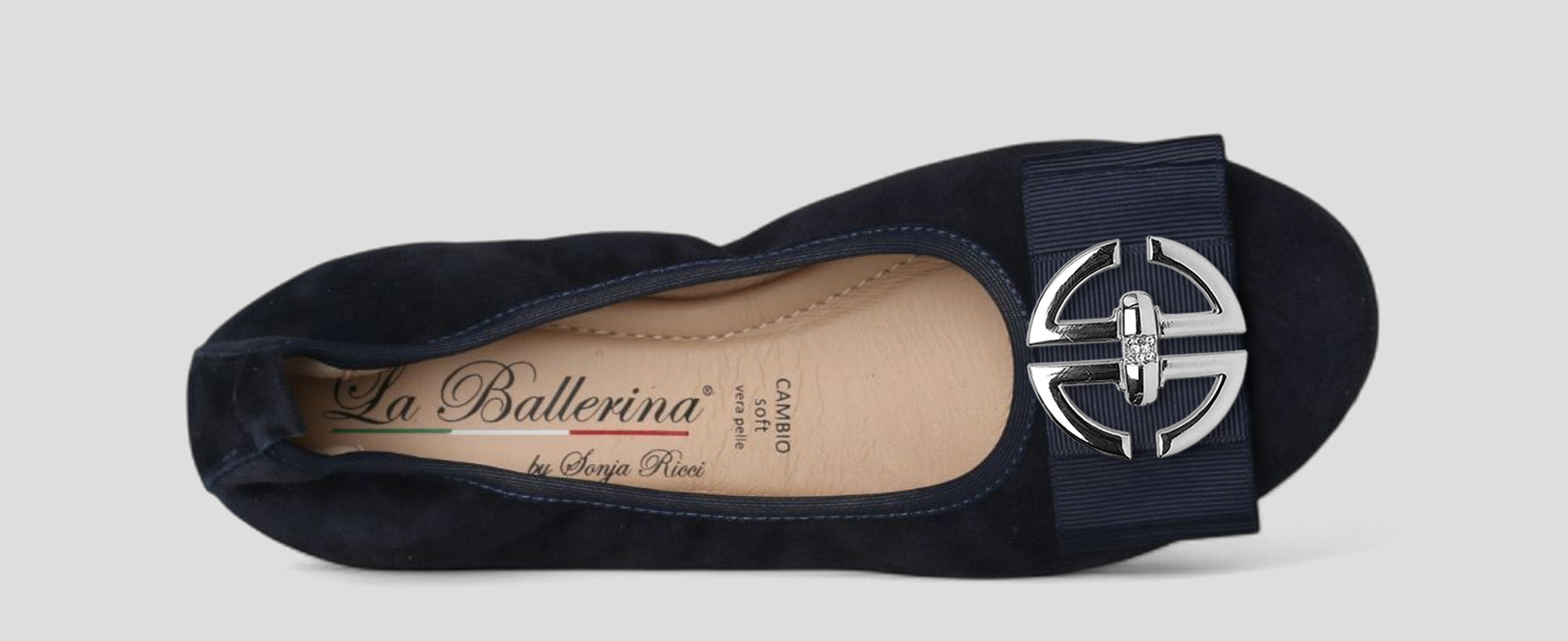 S15 💕 LA BALLERINA CAMBIO BALLERINAS VELOURSLEDER BLAU – ELEGANT & BEQUEM - La Ballerina