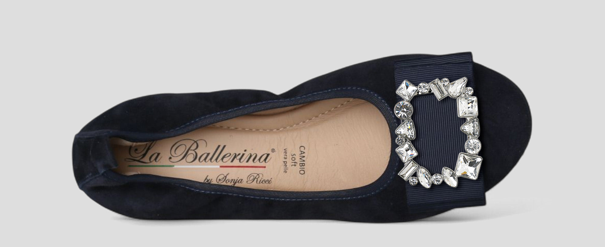 S15 💕 LA BALLERINA CAMBIO BALLERINAS VELOURSLEDER BLAU – ELEGANT & BEQUEM - La Ballerina