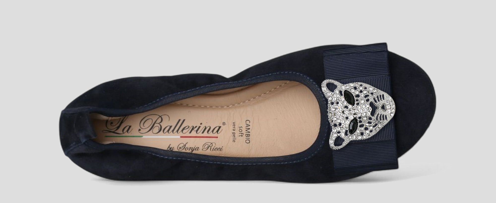 S15 💕 LA BALLERINA CAMBIO BALLERINAS VELOURSLEDER BLAU – ELEGANT & BEQUEM - La Ballerina