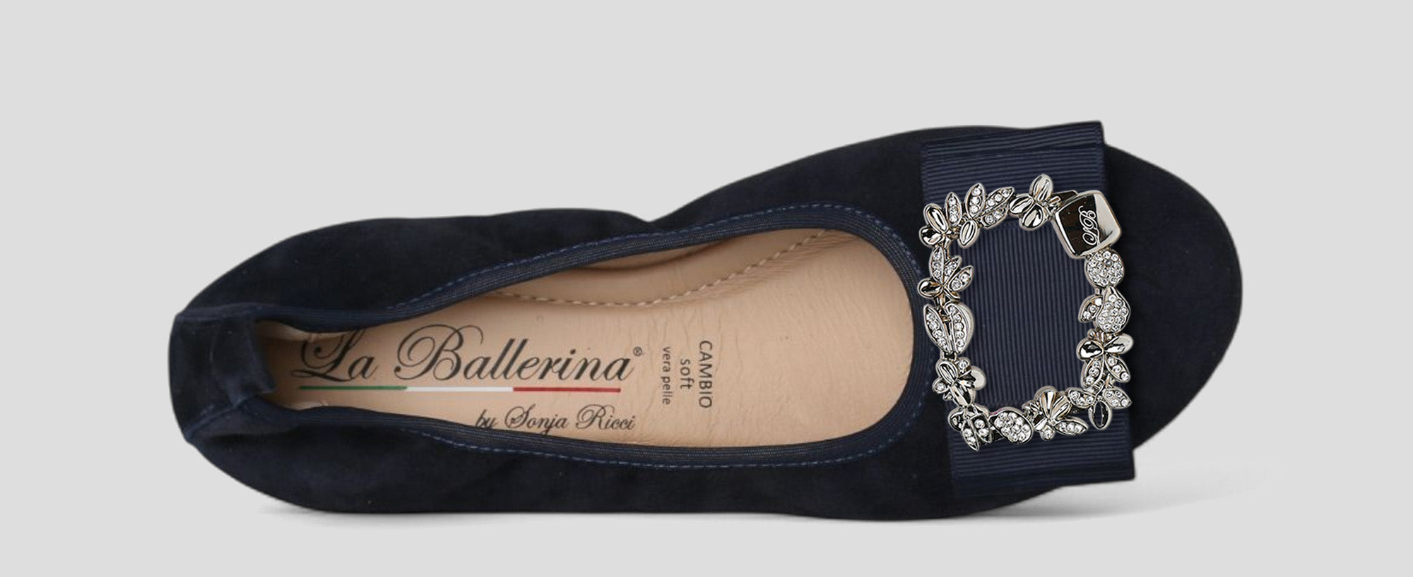 S15 💕 LA BALLERINA CAMBIO BALLERINAS VELOURSLEDER BLAU – ELEGANT & BEQUEM