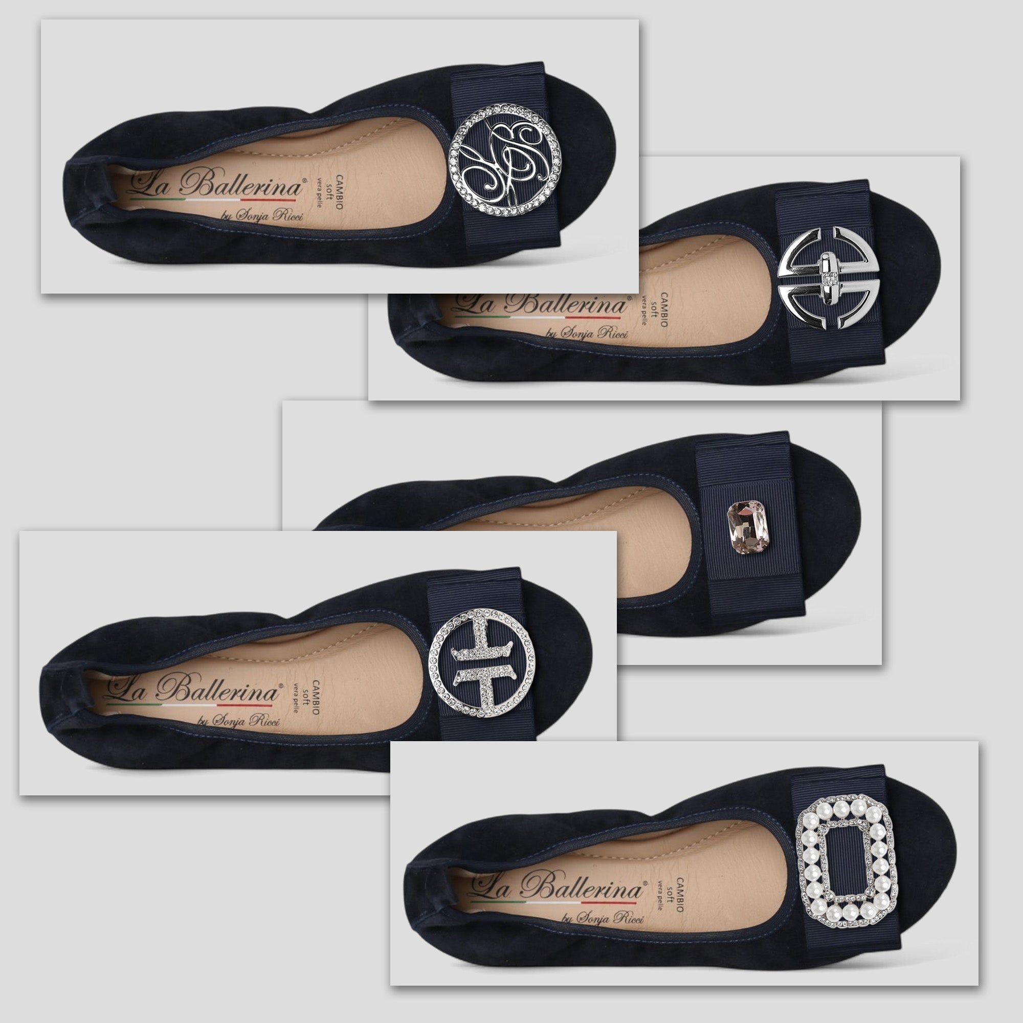 S15 💕 LA BALLERINA CAMBIO BALLERINAS VELOURSLEDER BLAU – ELEGANT & BEQUEM - La Ballerina