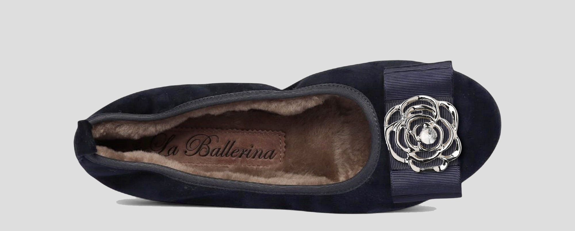 03W 💕La Ballerina CAMBIO Warmgefüttert Veloursleder blau - La Ballerina