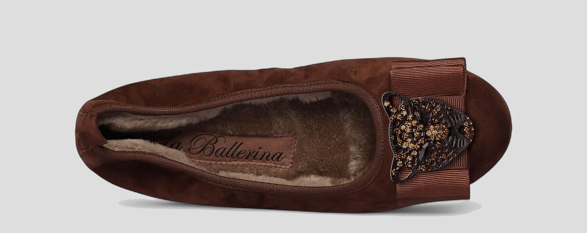 02W💕La Ballerina CAMBIO Warmgefüttert Veloursleder braun - La Ballerina