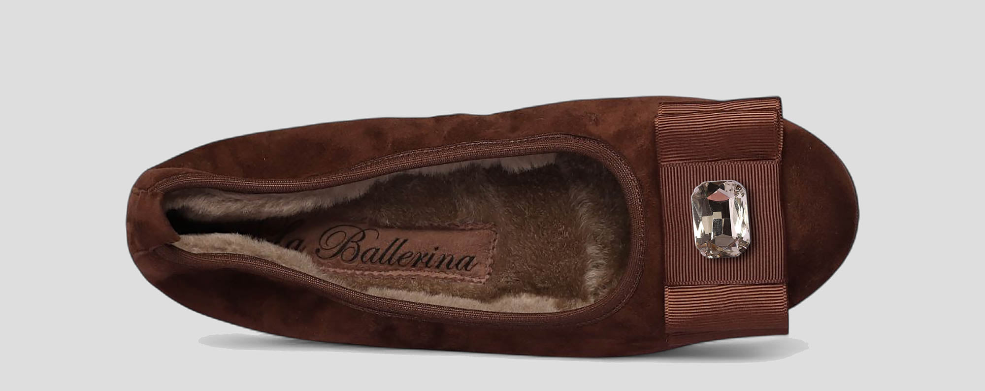 02W💕La Ballerina CAMBIO Warmgefüttert Veloursleder braun - La Ballerina
