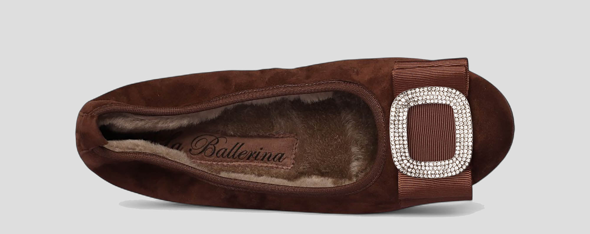02W💕La Ballerina CAMBIO Warmgefüttert Veloursleder braun - La Ballerina