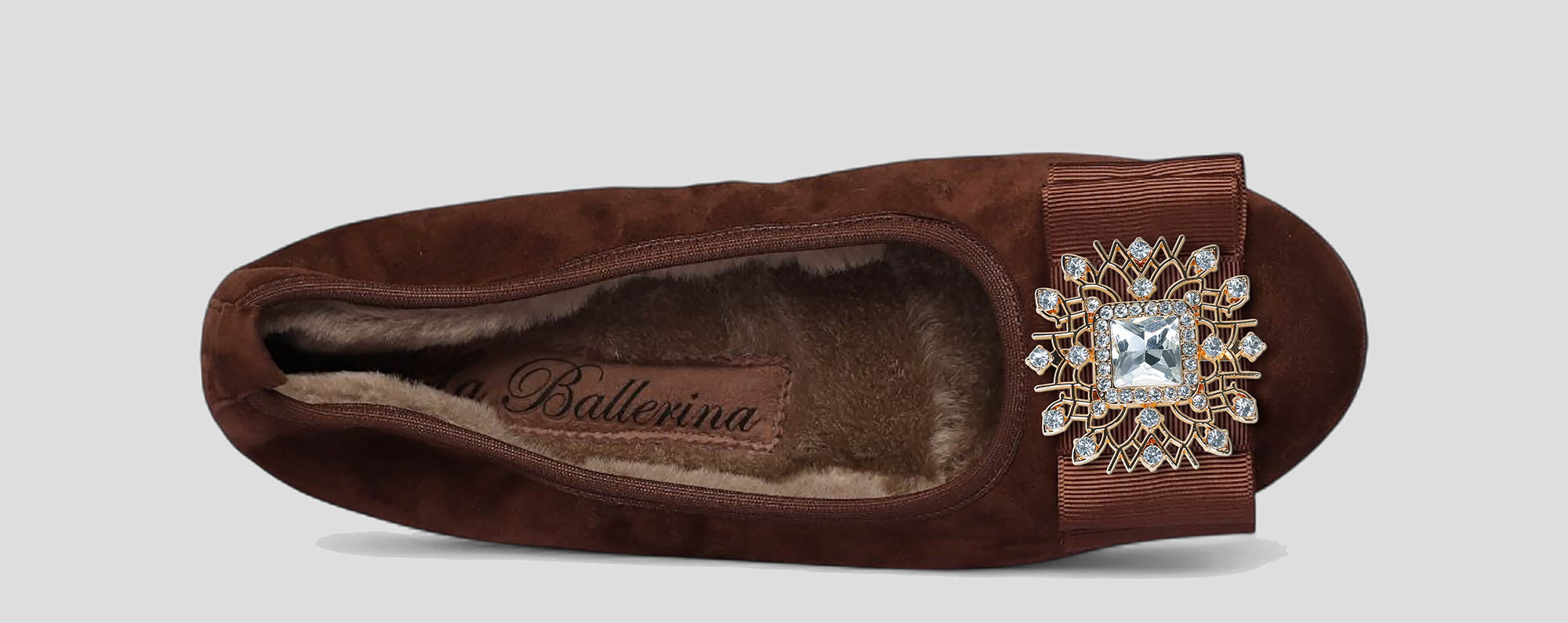 02W💕La Ballerina CAMBIO Warmgefüttert Veloursleder braun - La Ballerina