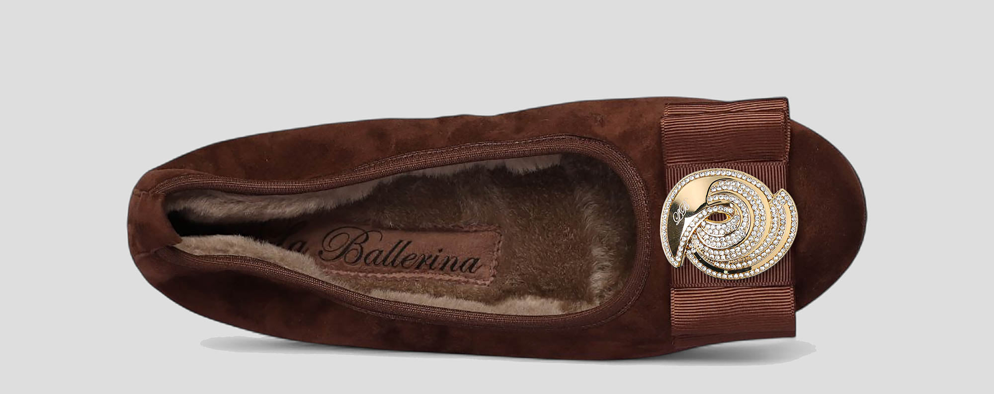 02W💕La Ballerina CAMBIO Warmgefüttert Veloursleder braun - La Ballerina
