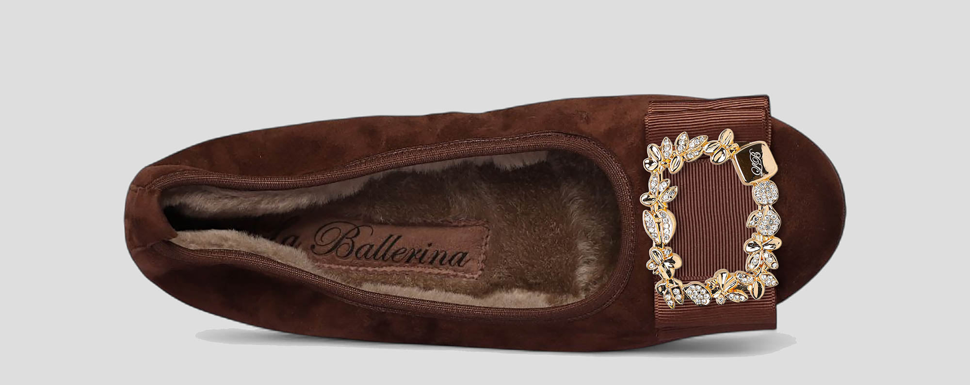 02W💕La Ballerina CAMBIO Warmgefüttert Veloursleder braun - La Ballerina