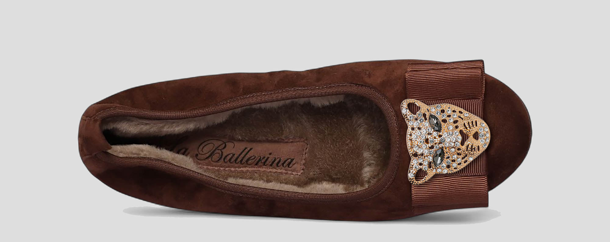 02W💕La Ballerina CAMBIO Warmgefüttert Veloursleder braun - La Ballerina