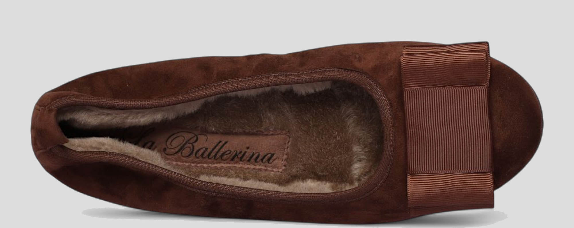 02W💕La Ballerina CAMBIO Warmgefüttert Veloursleder braun