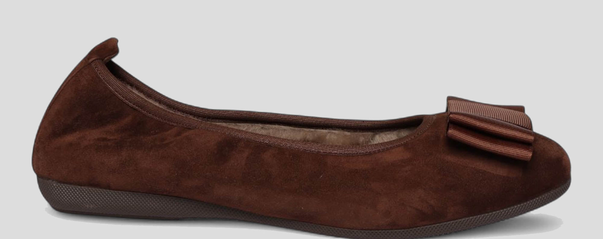 02W💕La Ballerina CAMBIO Warmgefüttert Veloursleder braun