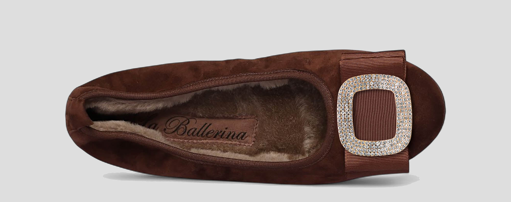 02W💕La Ballerina CAMBIO Warmgefüttert Veloursleder braun - La Ballerina
