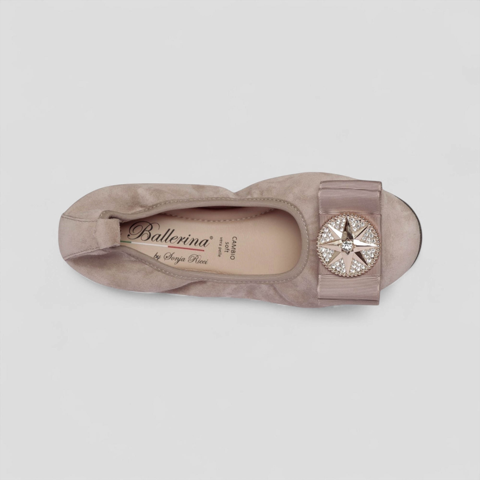 S21 💕 LA BALLERINA SIGNATURE CAMOSCIO TAUPE - La Ballerina