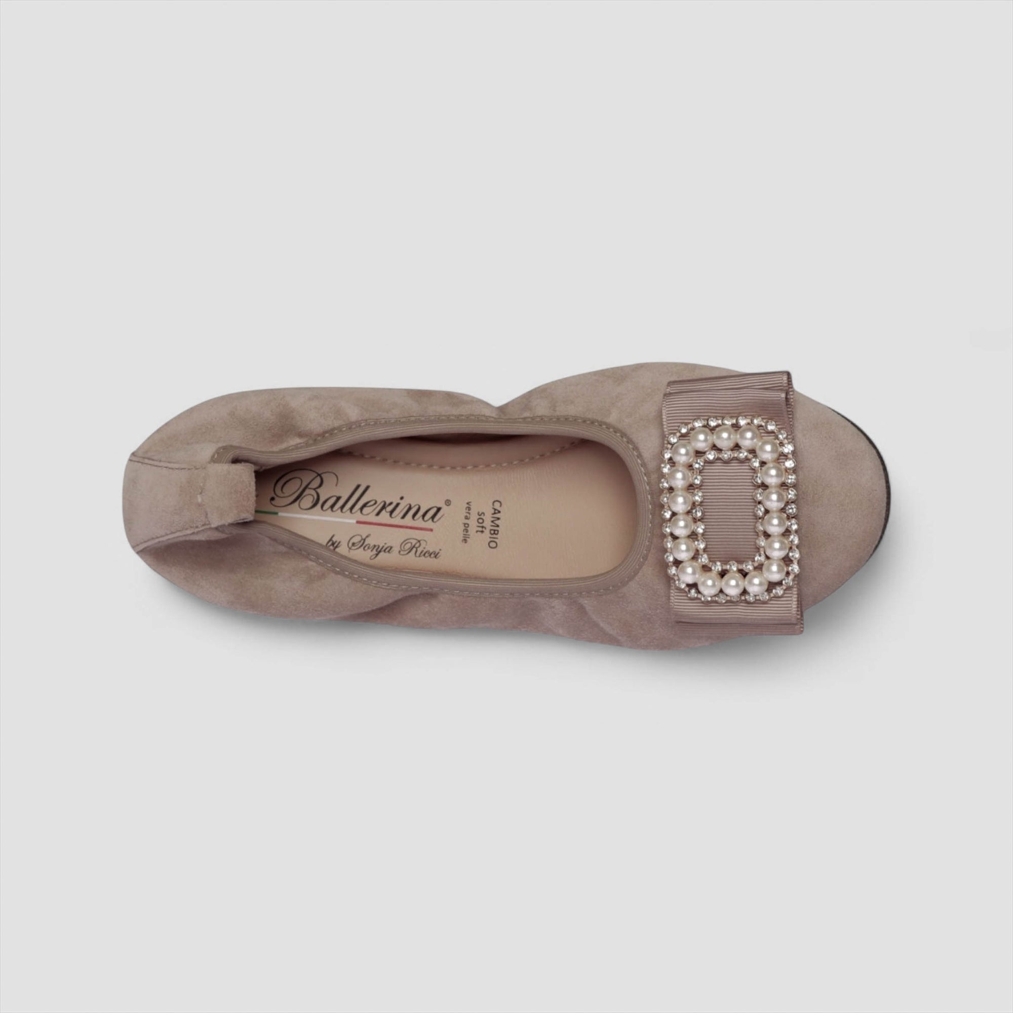S21 💕 LA BALLERINA SIGNATURE CAMOSCIO TAUPE - La Ballerina