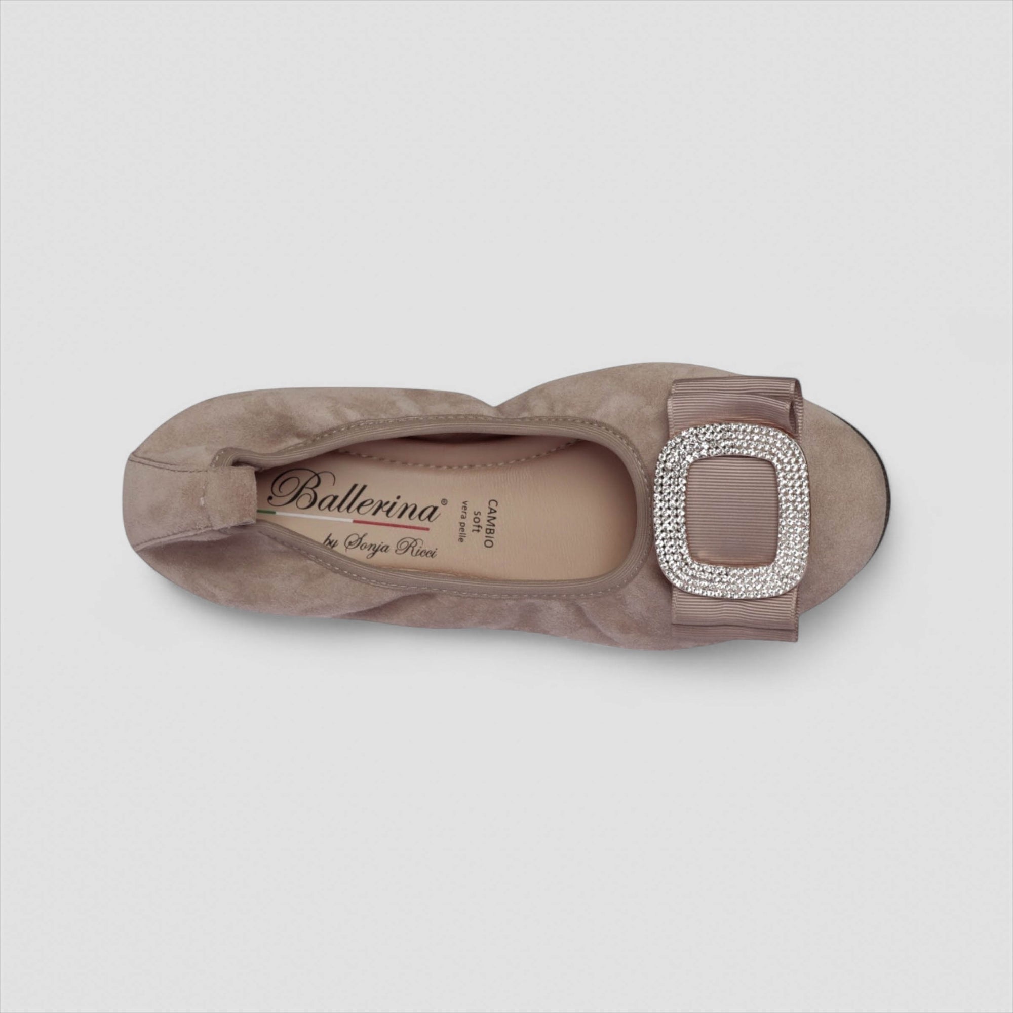 S21 💕 LA BALLERINA SIGNATURE CAMOSCIO TAUPE - La Ballerina