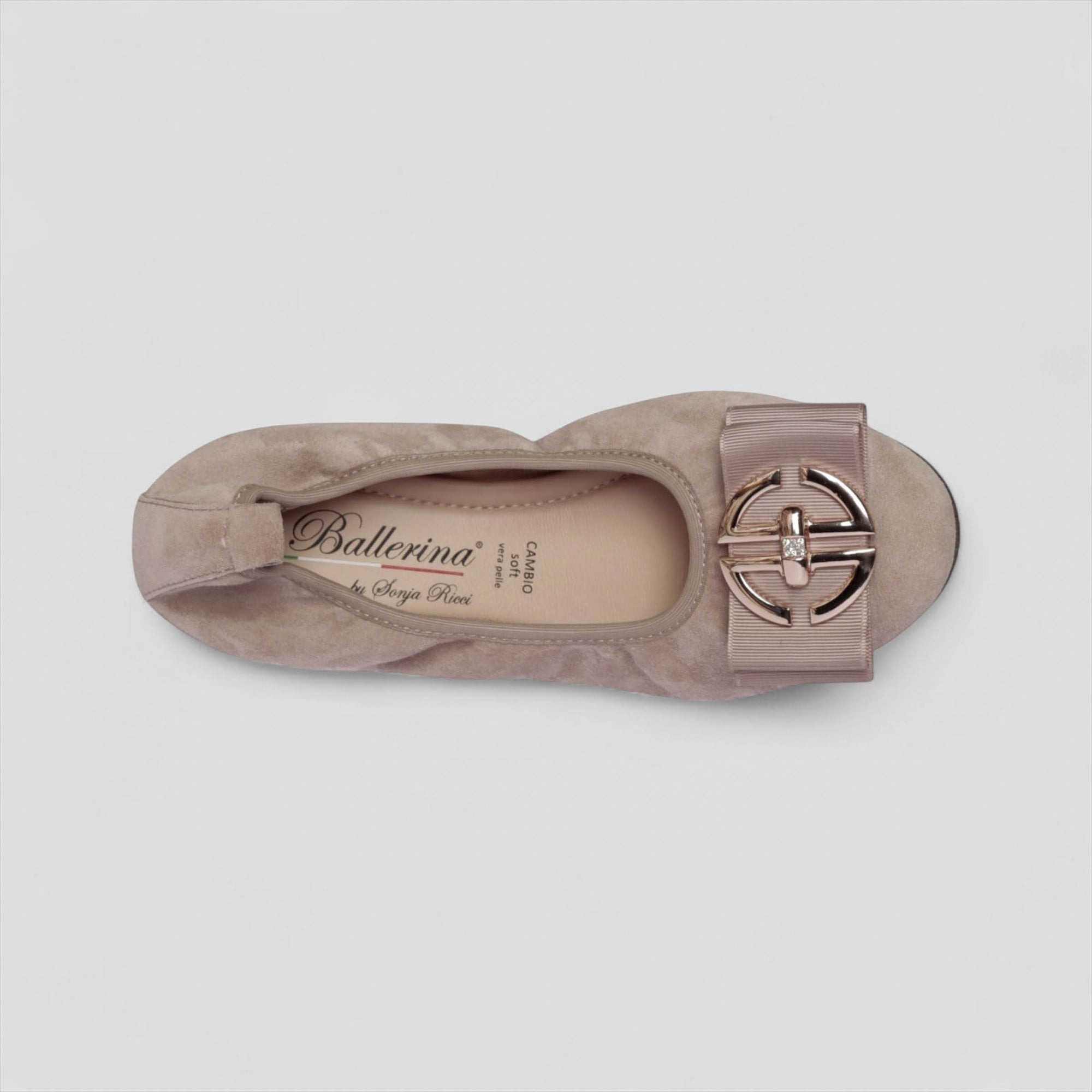 S21 💕 LA BALLERINA SIGNATURE CAMOSCIO TAUPE - La Ballerina