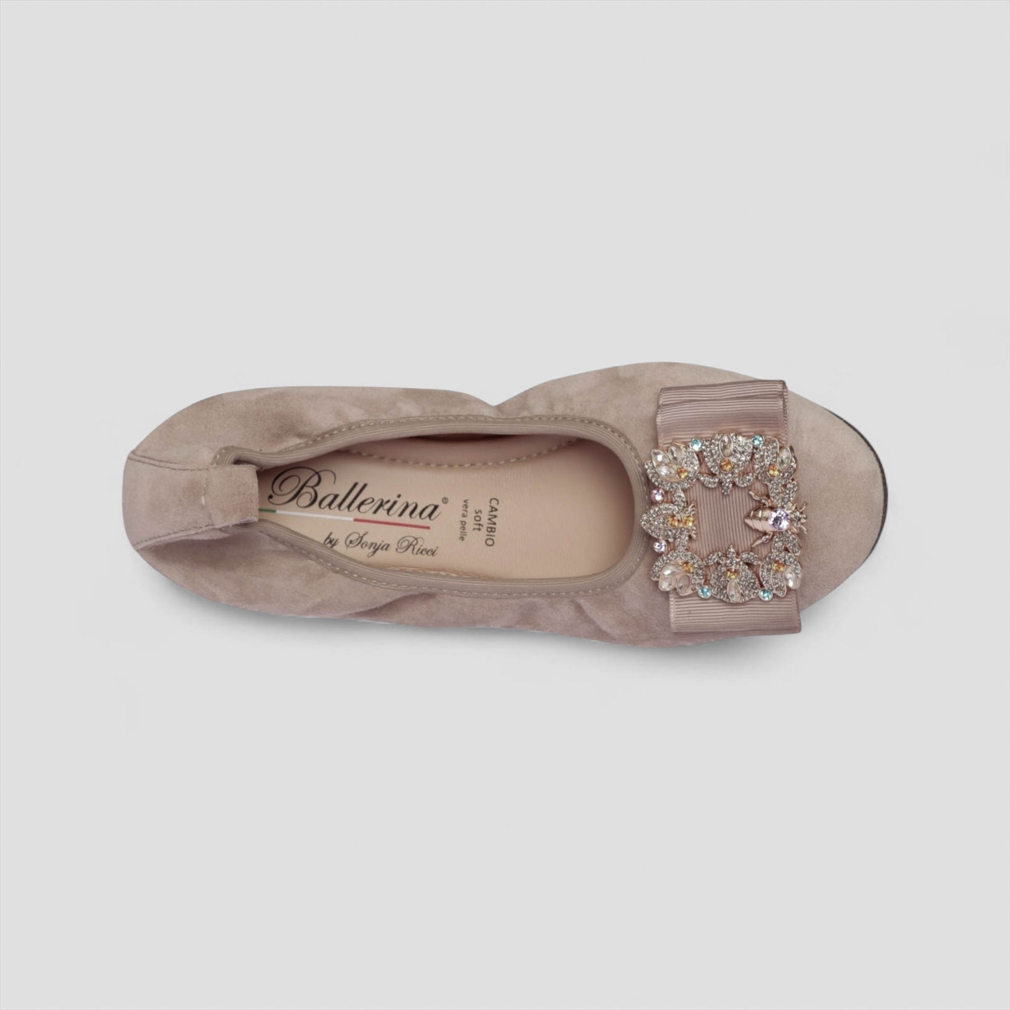 S21 💕 LA BALLERINA SIGNATURE CAMOSCIO TAUPE - La Ballerina